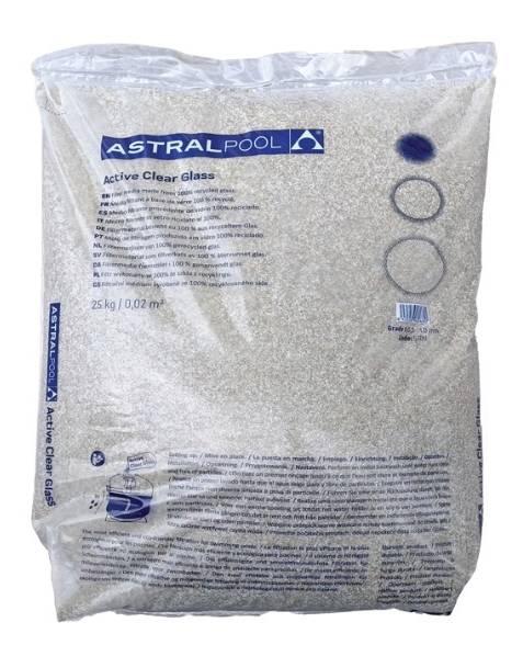 Άμμος γυάλινη ενεργοποιημένη Active Clear Glass ASTRALPOOL 25kg